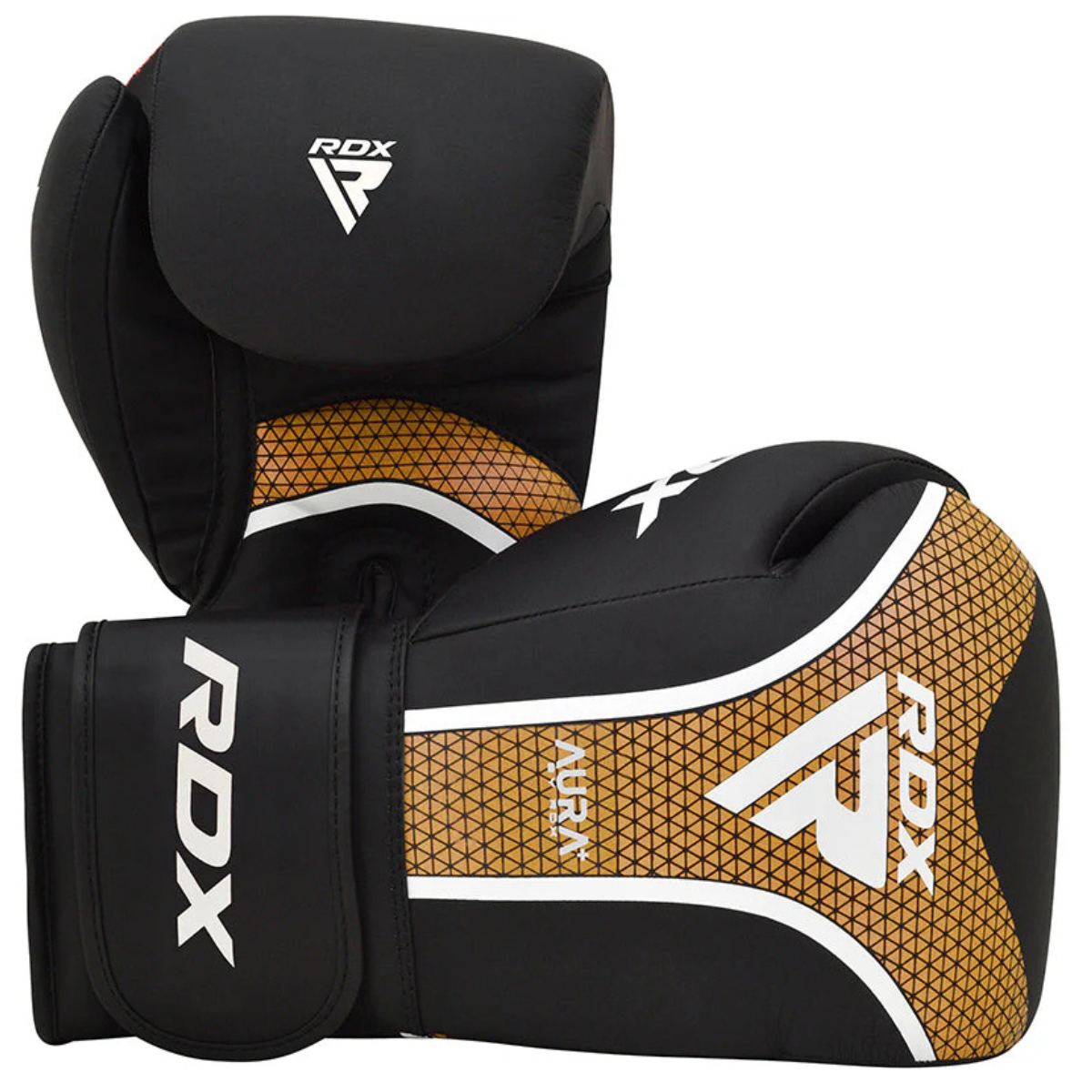 Guantes de Boxeo Sparring RDX Aura Plus T17 BlackGolden