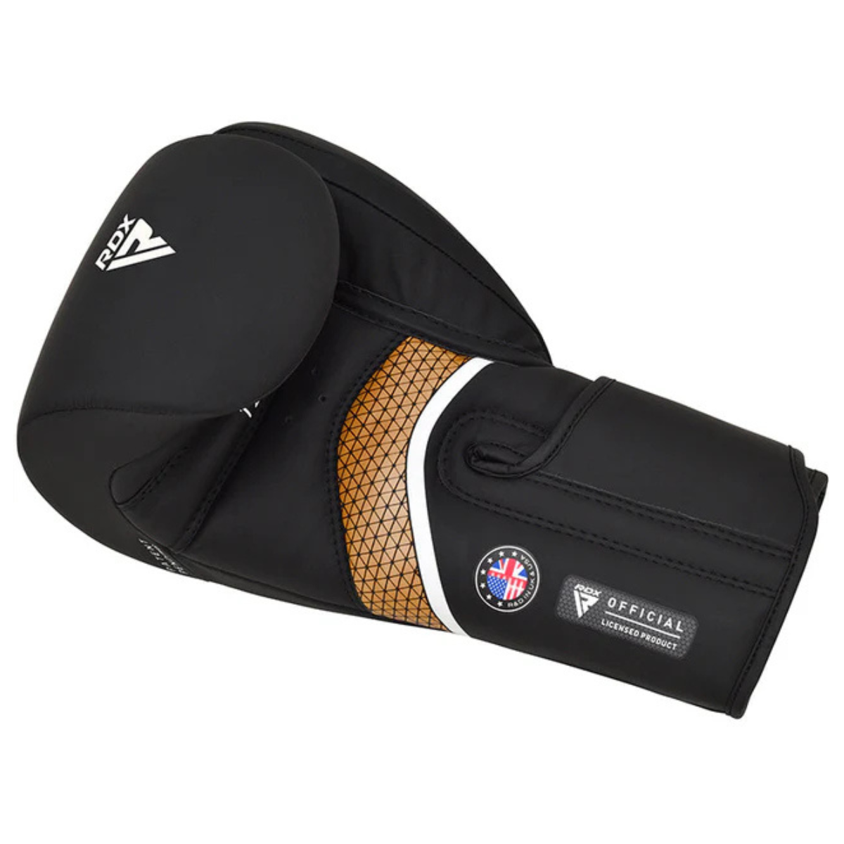 Guantes de Boxeo Sparring RDX Aura Plus T17 BlackGolden - Imagen 3